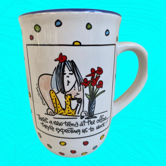 There’s A New Trend at The Office Mug Cup Coffee Tea Ceramic 2008 Emersons Humor - Picture 1 of 9